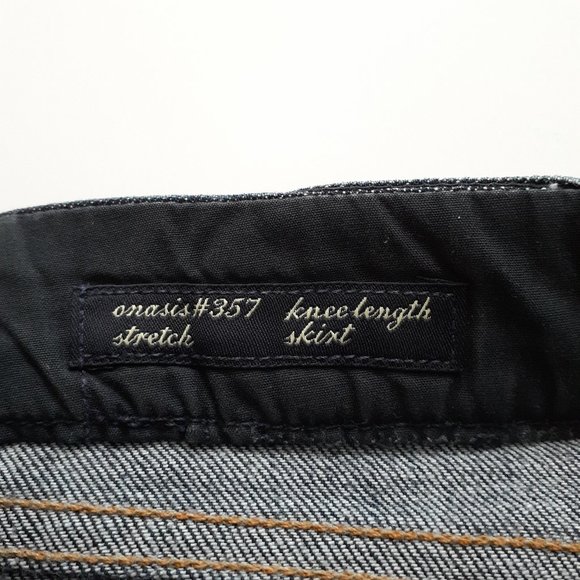 CoH Onasis 357 Knee Length Denim Skirt with Front Pleat Size 26 - Picture 12 of 15